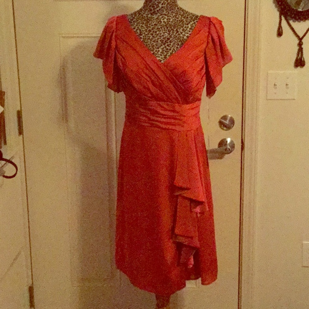 Jade couture cocktail dress, Red.  Size 10